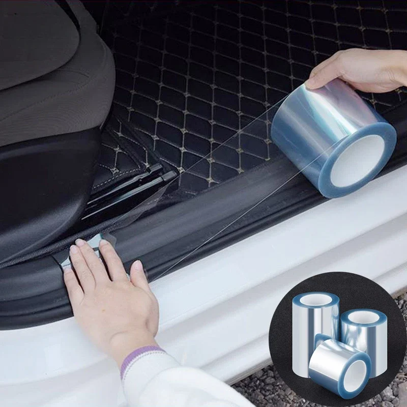 Car Door Edge Guard - ฟิล์มป้องกันขอบประตูรถยนต์ ฟิล์มใสป้องกันรอยขีดข่วน แถบป้องกันขอบประตู ใช้ได้กับรถยนต์ทั่วไป สำหรับกันชนท้ายรถ