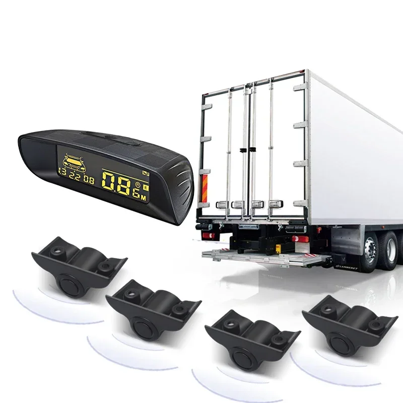 Car Accessories Near Me - ชุดเซ็นเซอร์กะระยะถอยหลังสำหรับรถบรรทุก 4 ตัว พร้อมจอ LCD สำหรับรถตู้