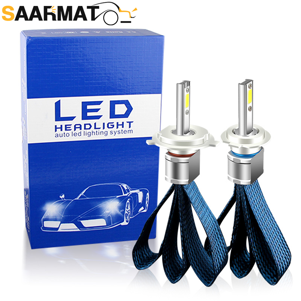Market Car Accessories - 2 ชิ้น 8000LM LED ไฟหน้า H1