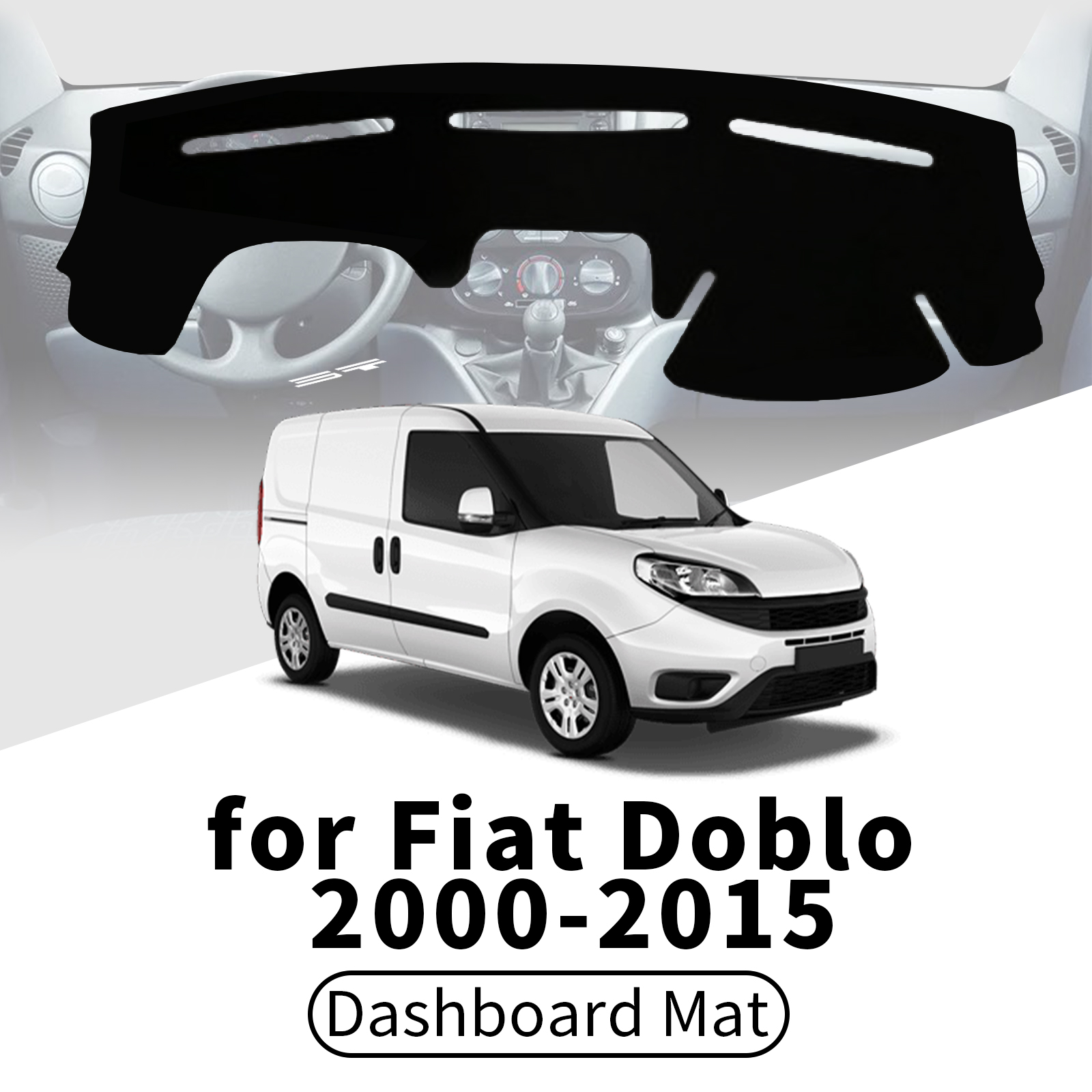 Car Accessories Low Price - เหมาะสำหรับเฟียต โดโบล 2000-2014 2015 ฝาครอบแดชบอร์ดรถยนต์แดชแมท ซันเชด