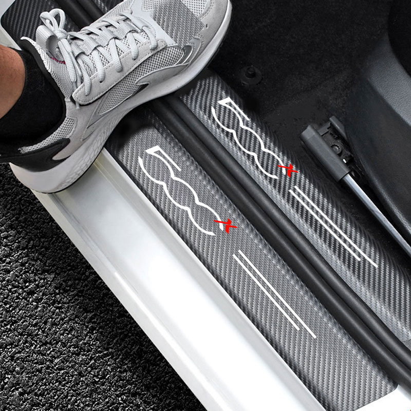Car Door Edge Guard - เครื่องป้องกันธรณีประตูรถยนต์แบบสติกเกอร์รถได้เครื่องป้องกันขอบประตูรถยนต์สำหรับ Fiat 500X 500 500E 500L