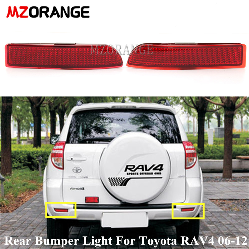 Car Accessories Low Price - กันชนด้านหลังสีแดงอุปกรณ์เสริมสําหรับรถยนต์สําหรับ Toyota RAV4 2006-2012 ฝาครอบสะท้อนแสงไฟท้ายเบรคอะไหล่เปลี่ยนอัตโนมัติ