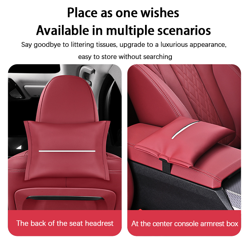 กล่องใส่กระดาษทิชชู่หนังไมโครไ - Car Accessories Logo บทวิจารณ์และราคา